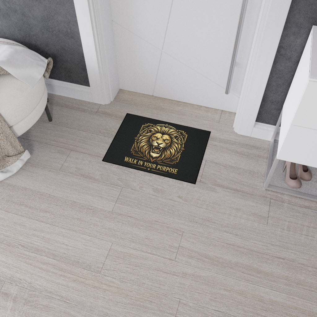 Lion 'Walk In Your Purpose' Heavy Duty Floor Mat