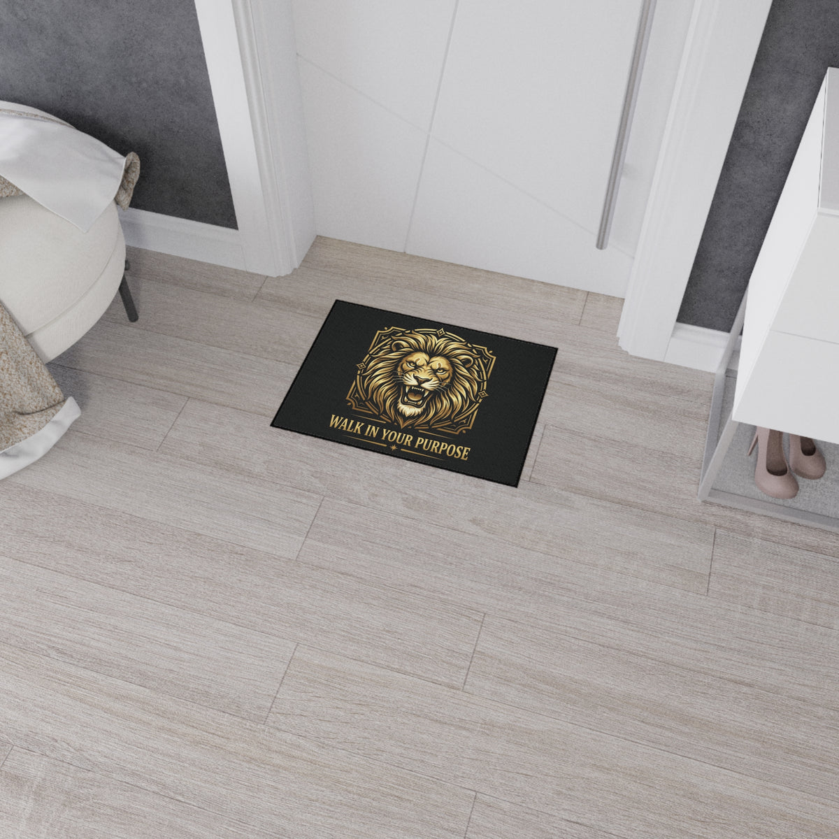 Lion 'Walk In Your Purpose' Heavy Duty Floor Mat