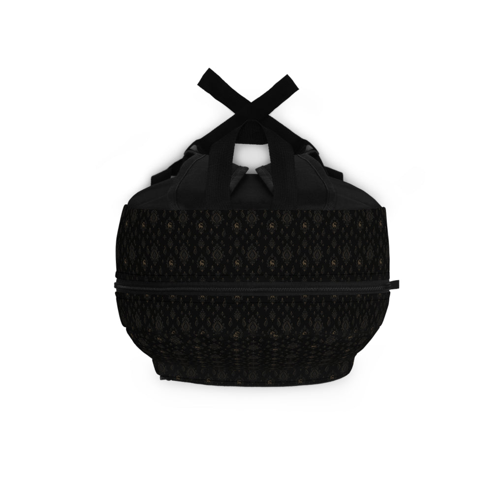 Carry Your Calling Backpack — Black Gold Lion Emblem Travel Backpack LegacyForged™