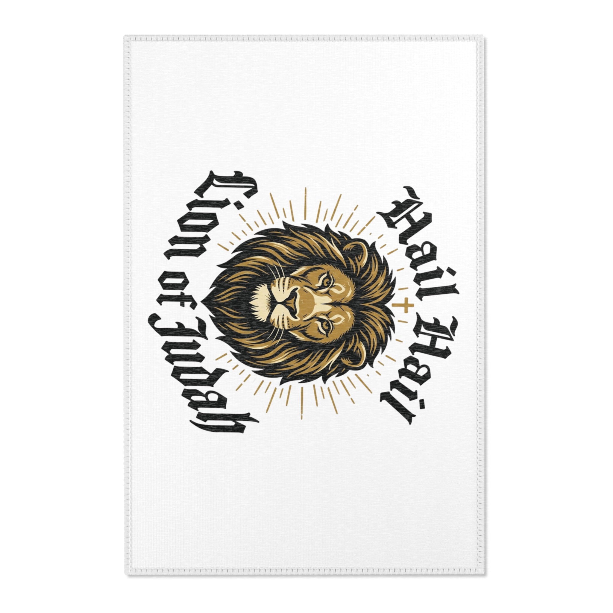 Lion of Judah Area Rug — "Hail Hail" Faith-Forward Home Decor (24"36"