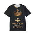 Motivational Crown Sports Jersey — "Worn in Public, Earned in Private"