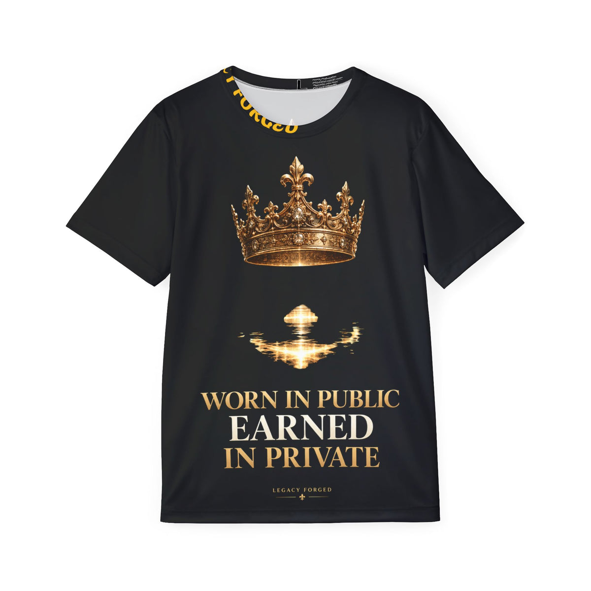 Motivational Crown Sports Jersey — "Worn in Public, Earned in Private"