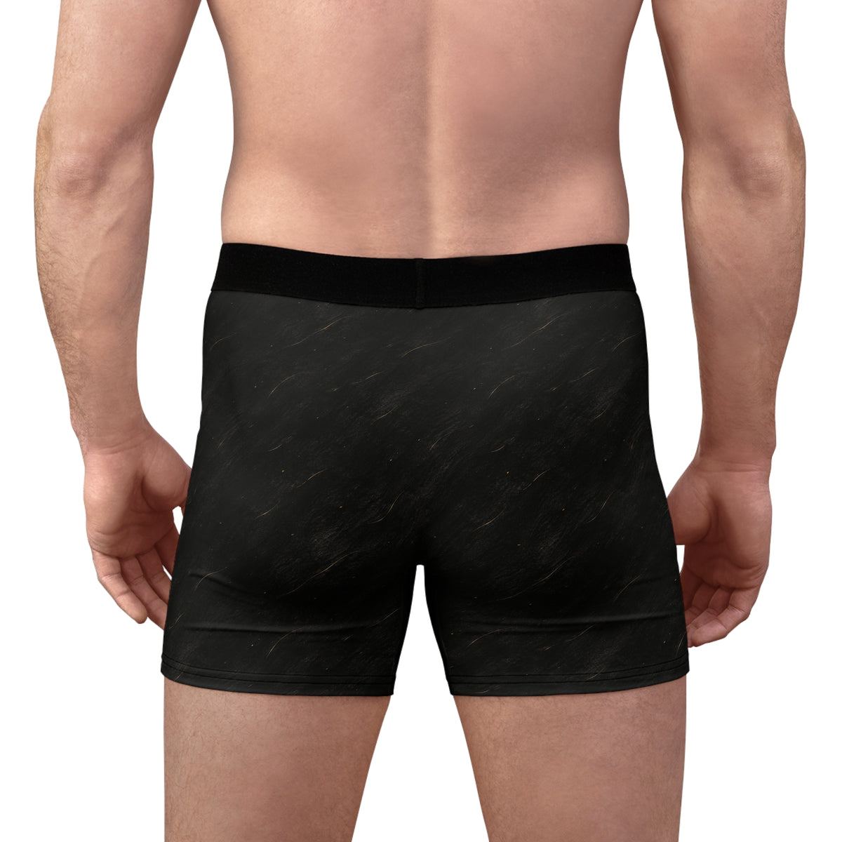 Men's Boxer Briefs — 'Forged in Faith, Built to Reign' Black Athletic Underwear LegacyForged™