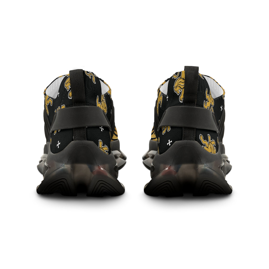 Lion Graphic Mesh Sneakers — Men's Bold Athletic Shoes