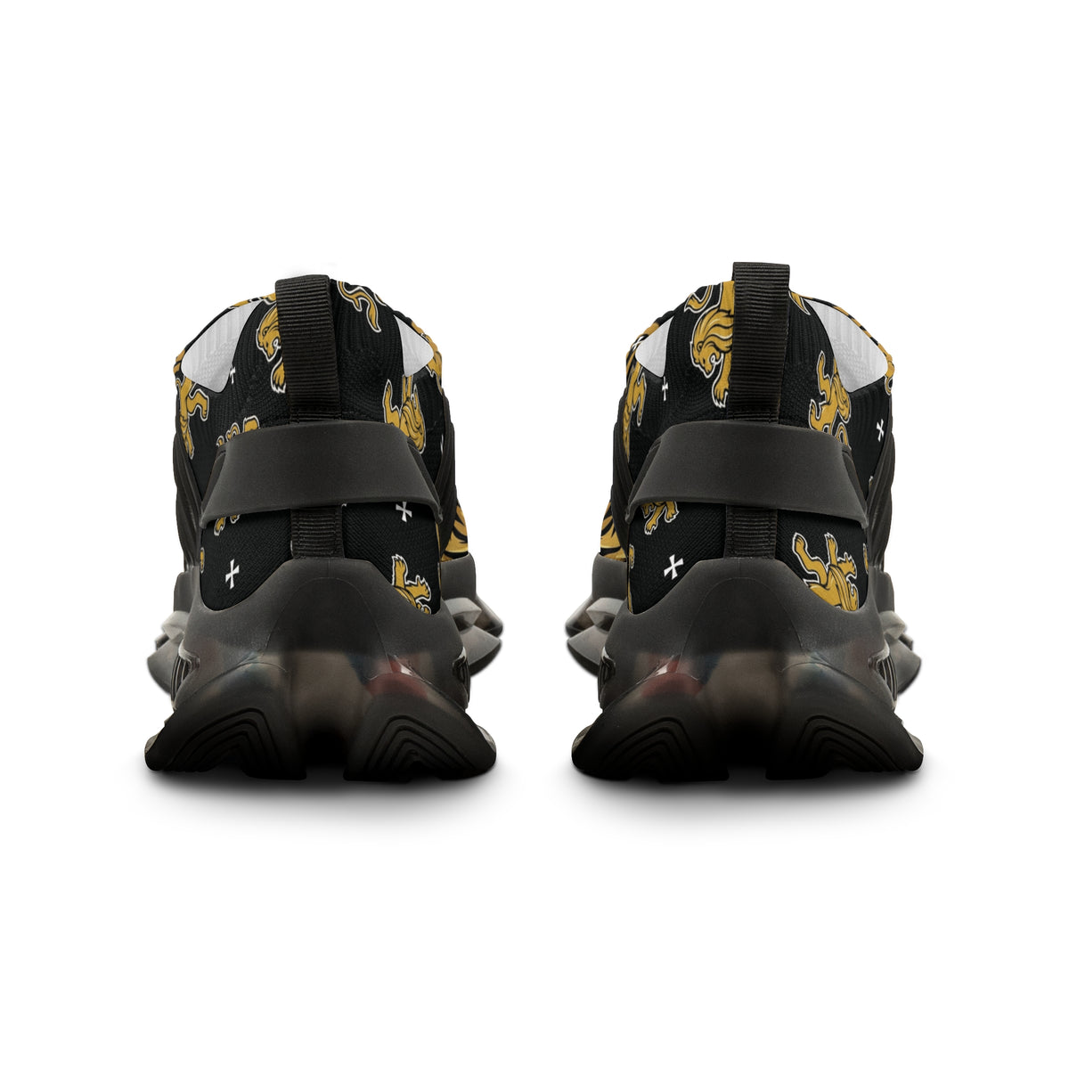 Lion Graphic Mesh Sneakers — Men's Bold Athletic Shoes
