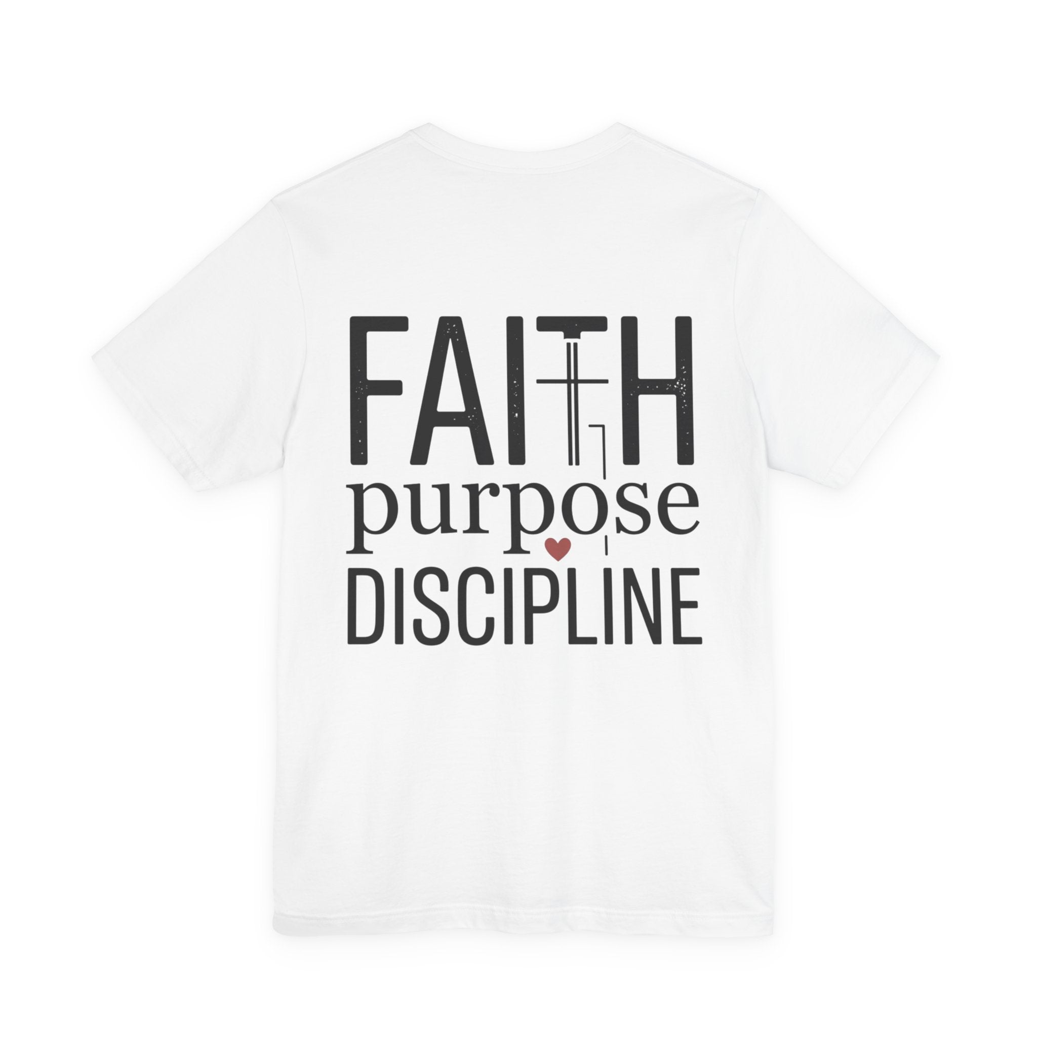 Lion Crest Tee — "Faith Purpose Discipline" Inspirational Graphic T-Shirt