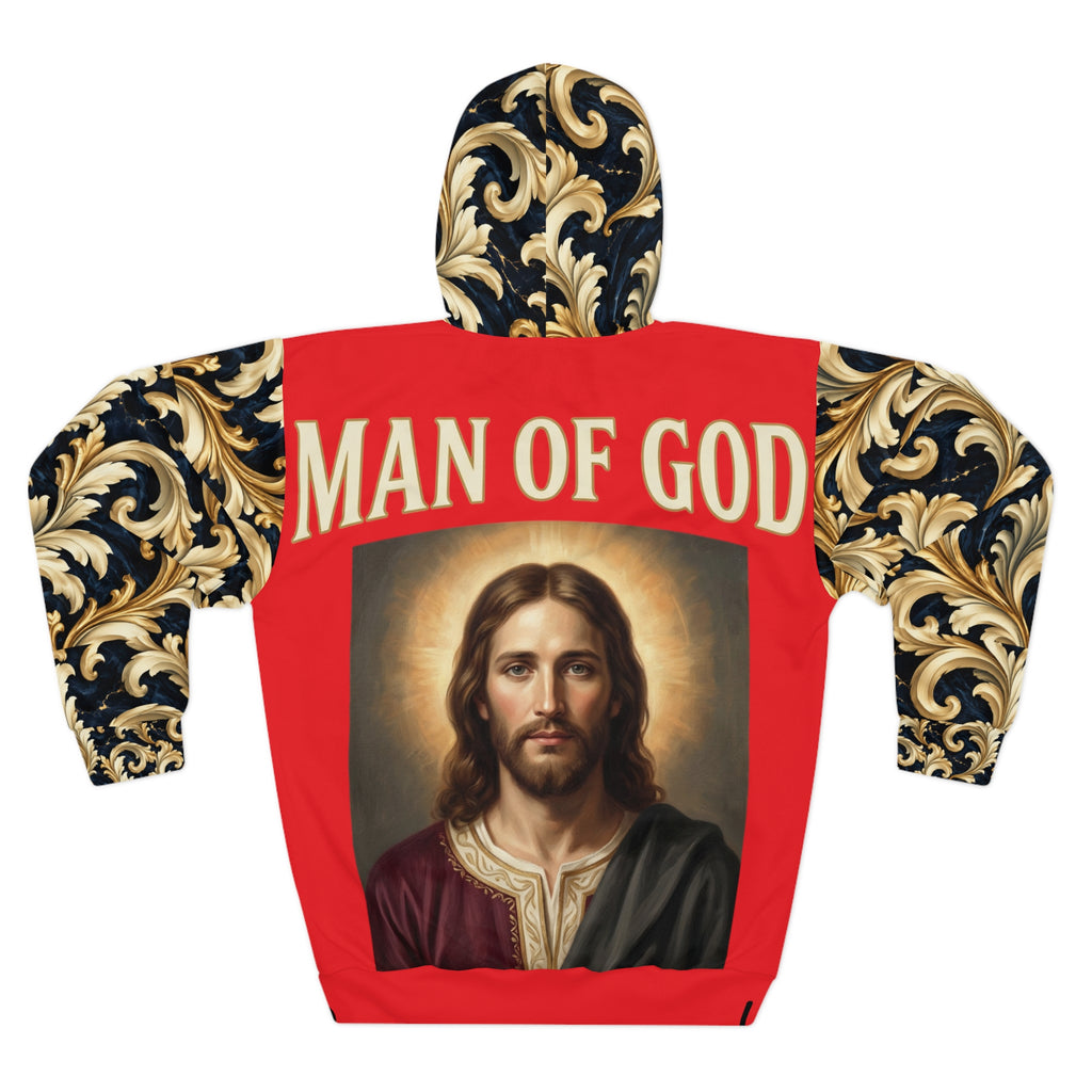 Man of God Hoodie — Faith-Based Jesus Portrait Pullover