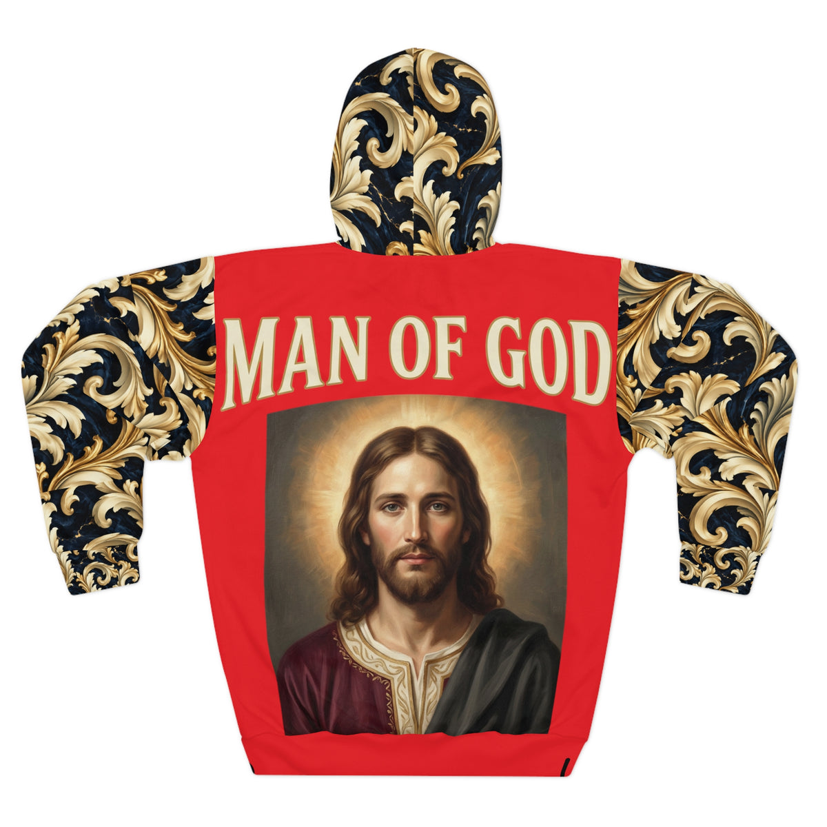 Man of God Hoodie — Faith-Based Jesus Portrait Pullover