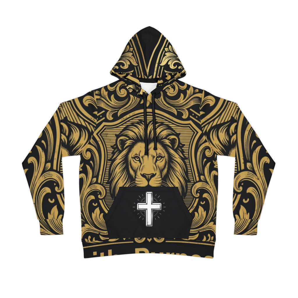 Lion Crest Hoodie — Faith. Purpose. Discipline. Athletic Hooded Sweatshirt