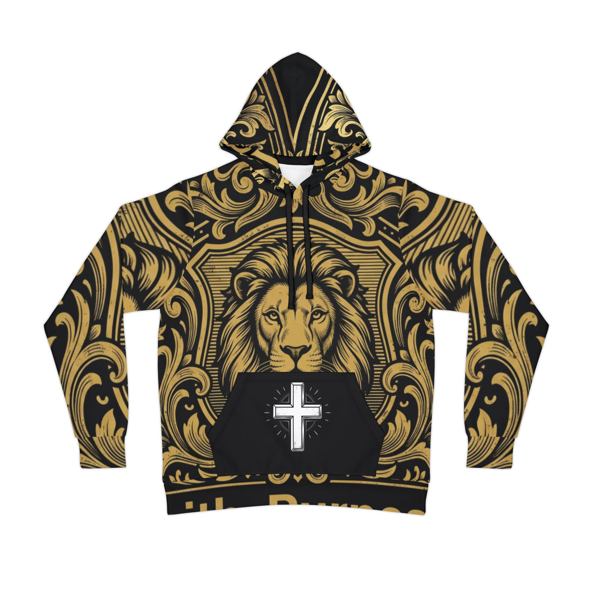 Lion Crest Hoodie — Faith. Purpose. Discipline. Athletic Hooded Sweatshirt