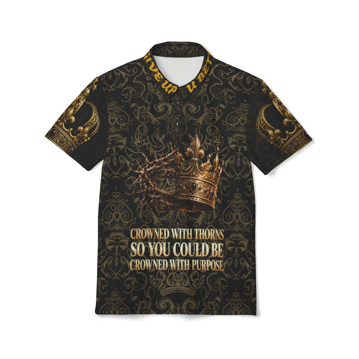 Polo Shirt — 'Crowned with Thorns, Crowned with Purpose' Graphic Polo