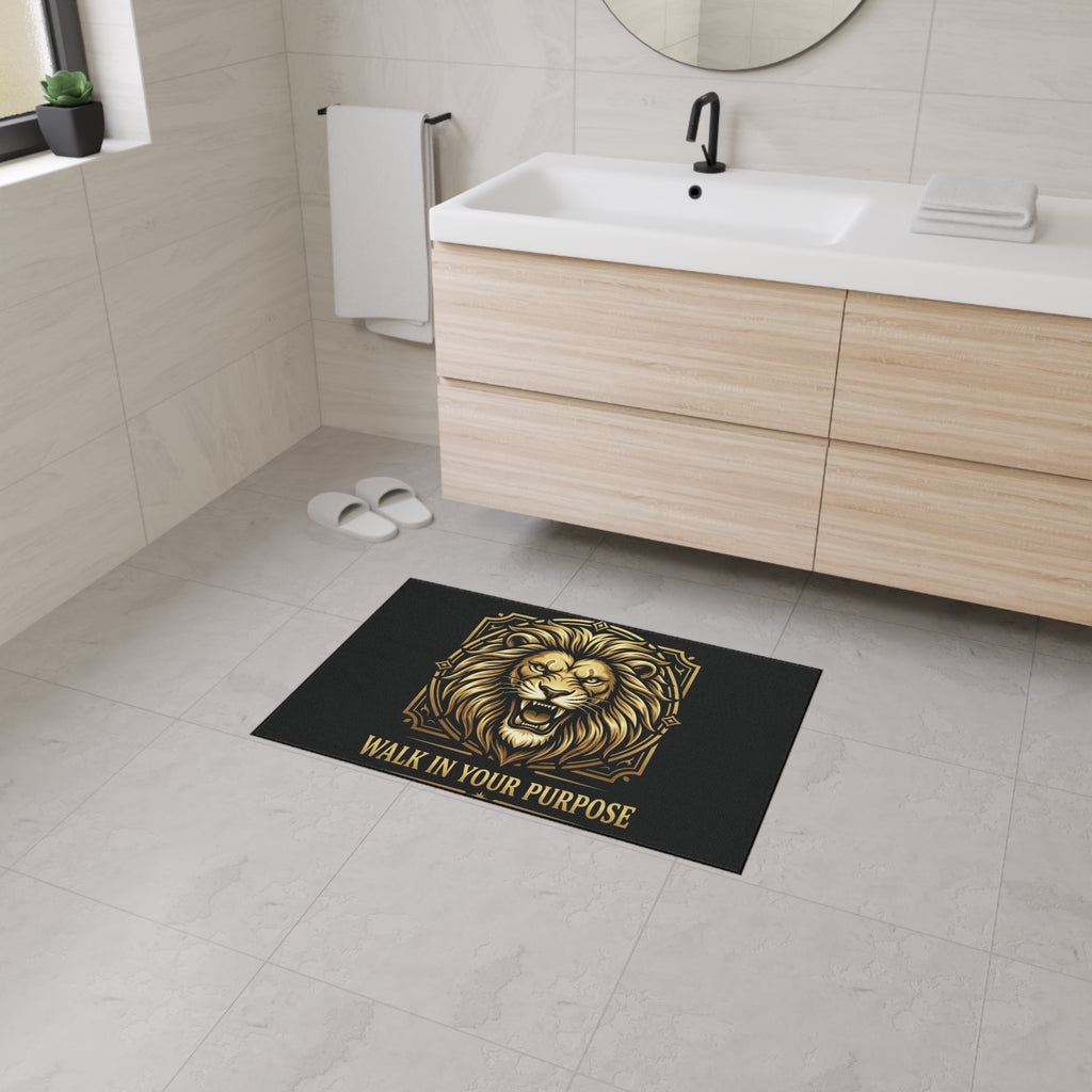 Lion 'Walk In Your Purpose' Heavy Duty Floor Mat