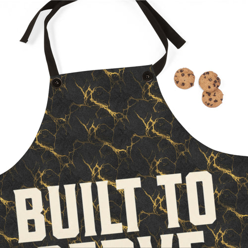 Built to Serve Apron — Bold Lion Graphic BBQ & Chef Apron LegacyForged™