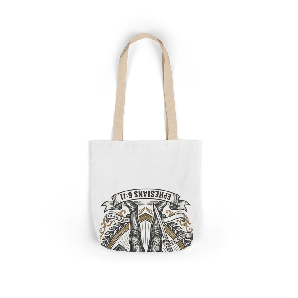 Canvas Tote - "The Full Armor of God" Knight Christian Tote Bag