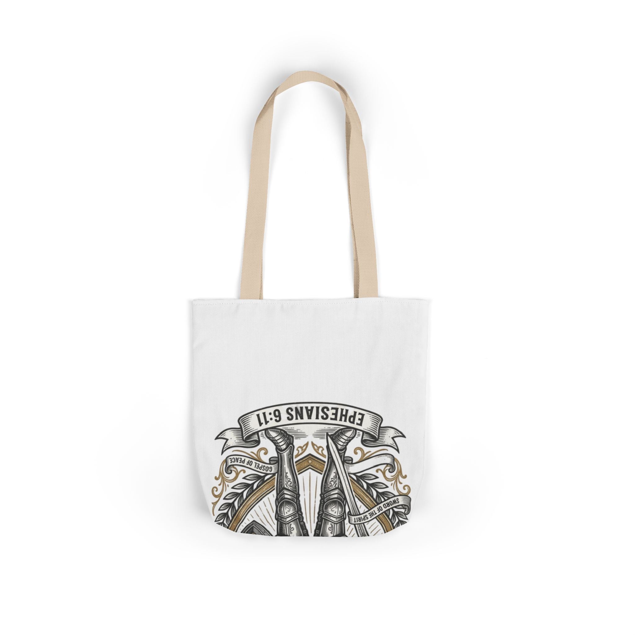 Canvas Tote - "The Full Armor of God" Knight Christian Tote Bag