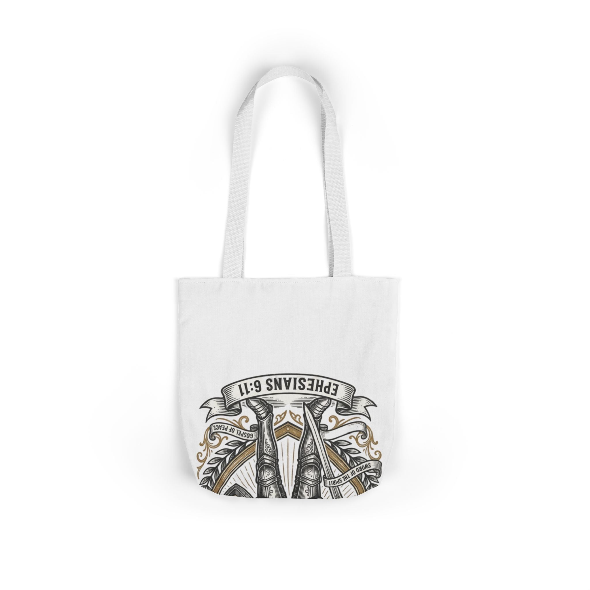 Canvas Tote - "The Full Armor of God" Knight Christian Tote Bag