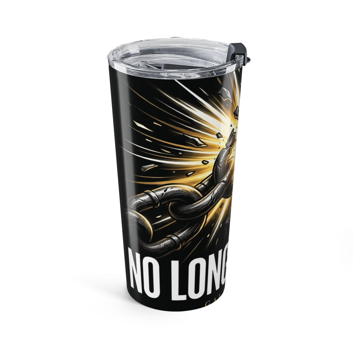 Tumbler — “Longer Boot” Break Chains Design 20oz Insulated Travel Mug