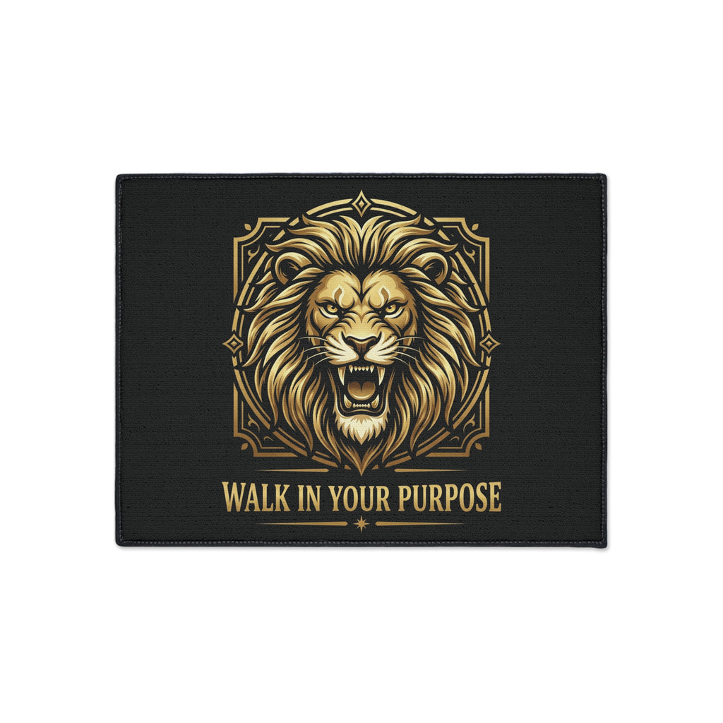 Lion 'Walk In Your Purpose' Heavy Duty Floor Mat