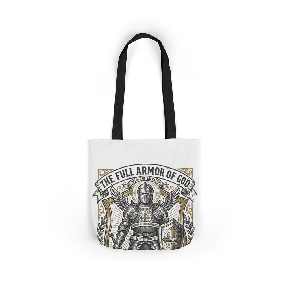 Canvas Tote - "The Full Armor of God" Knight Christian Tote Bag