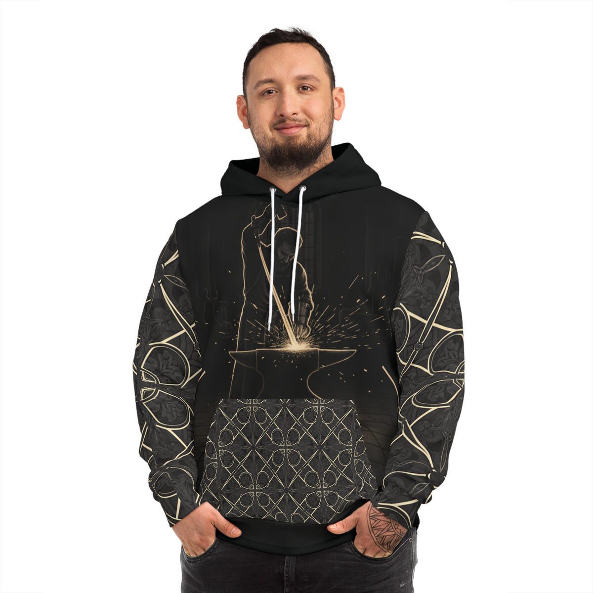 Blacksmith Forge Hoodie — Hammer & Anvil Fashion Hoodie LegacyForged™