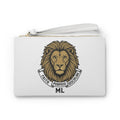 Lion Crest Clutch — "Faith Purpose Discipline" Personalized Wristlet