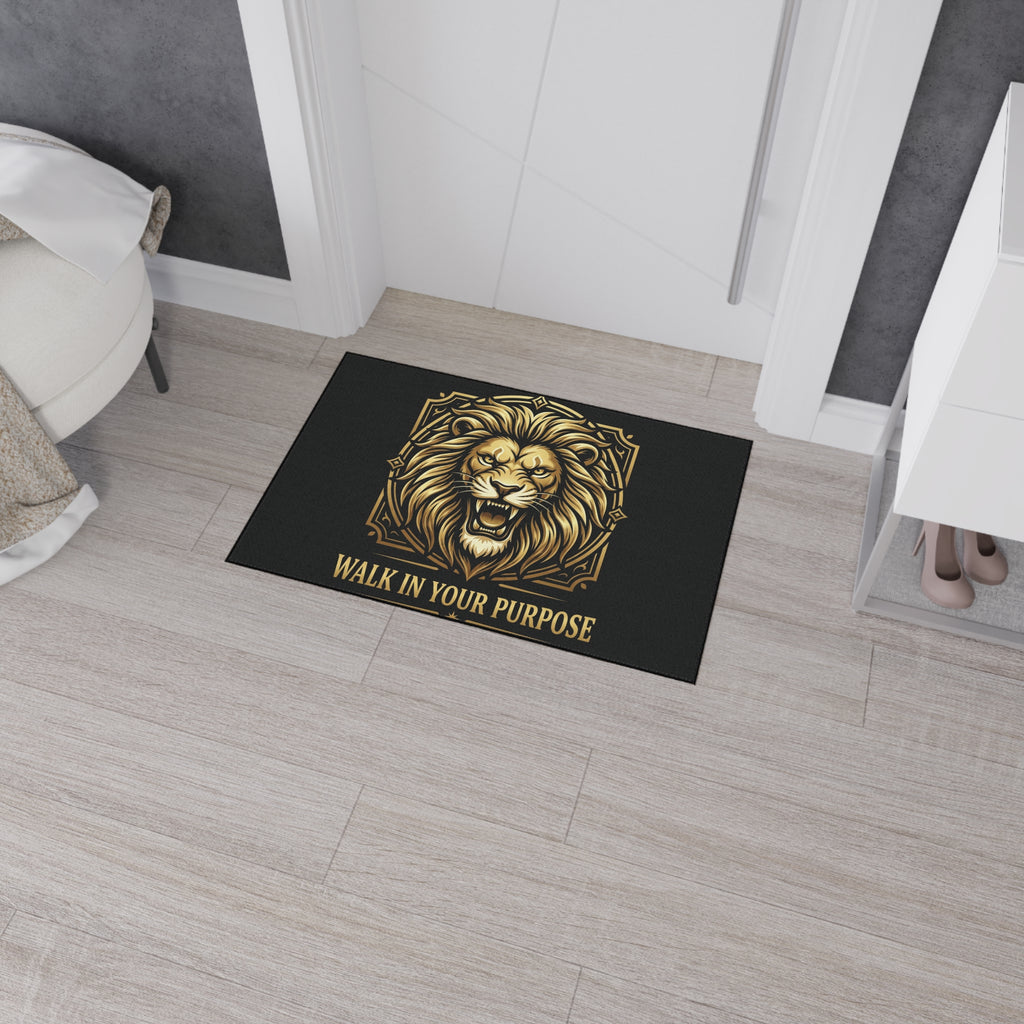 Lion 'Walk In Your Purpose' Heavy Duty Floor Mat