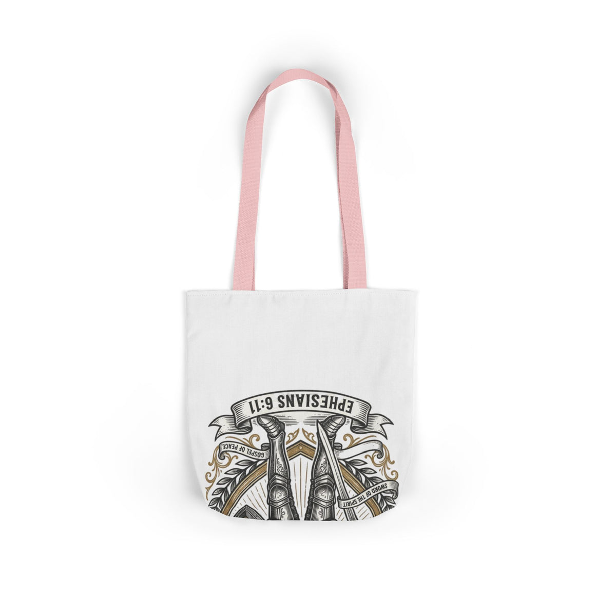 Canvas Tote - "The Full Armor of God" Knight Christian Tote Bag