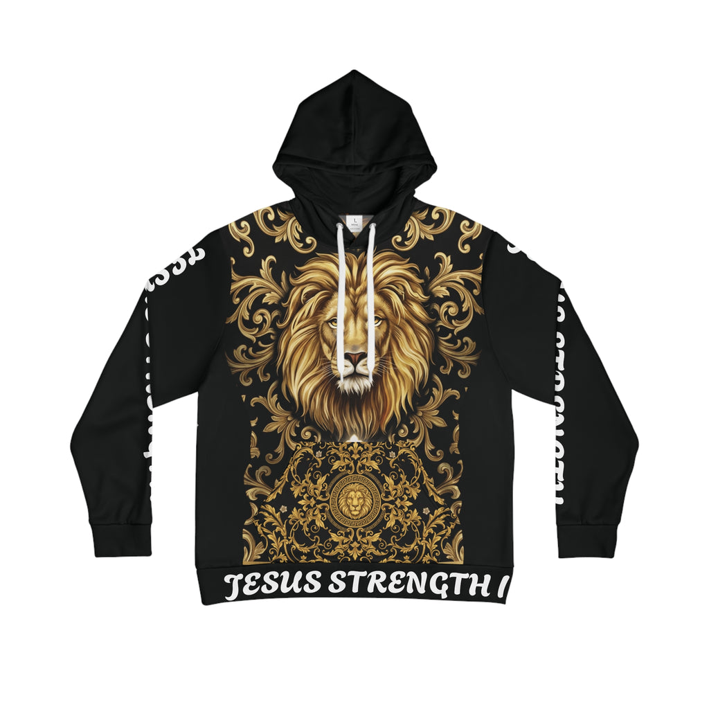 Christian Lion Hoodie — "Jesus Strength"