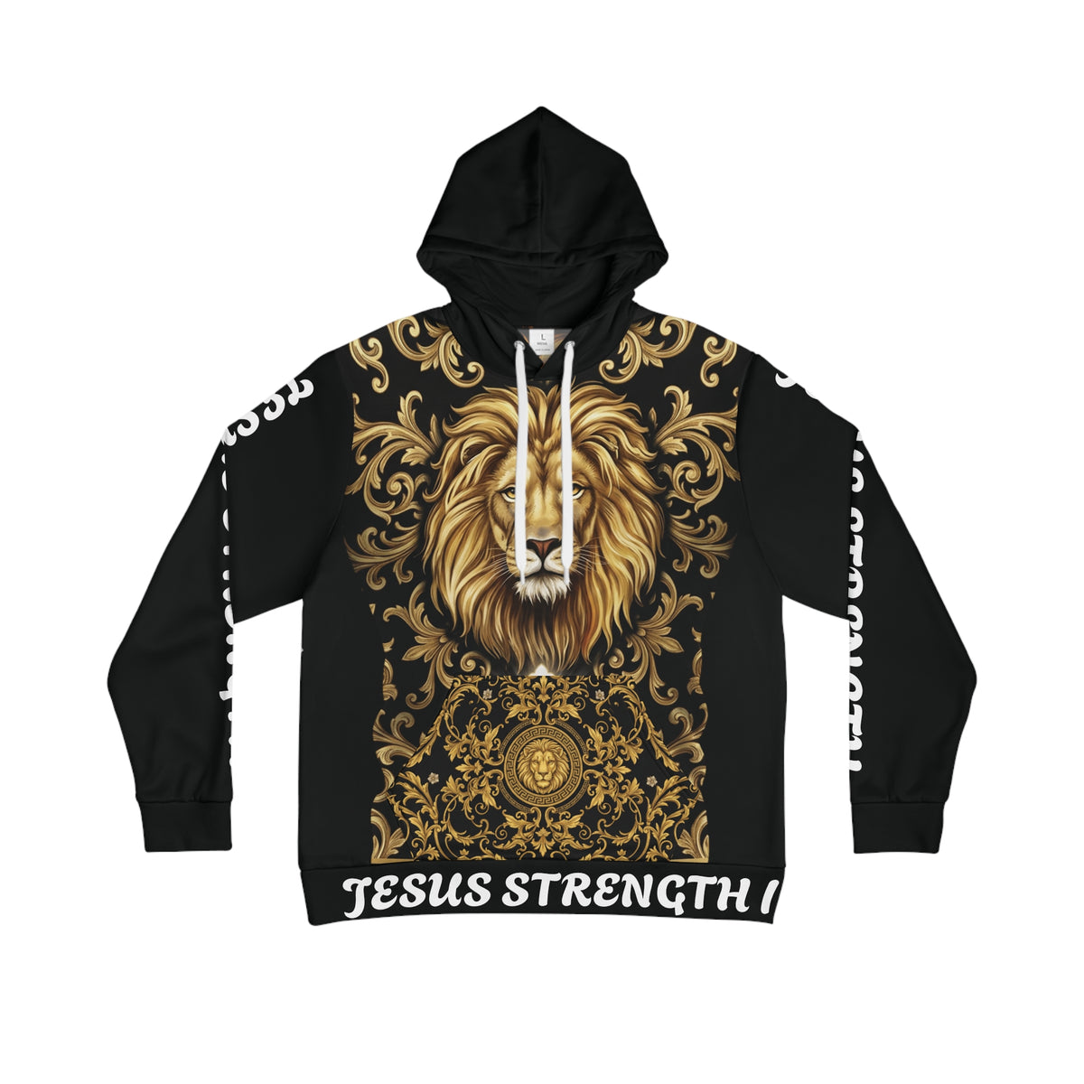 Christian Lion Hoodie — "Jesus Strength"