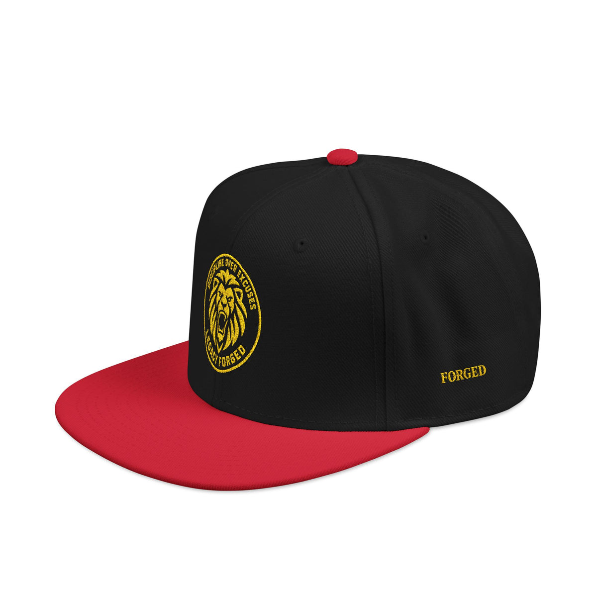 Embroidered Lion Crest Snapback Hat