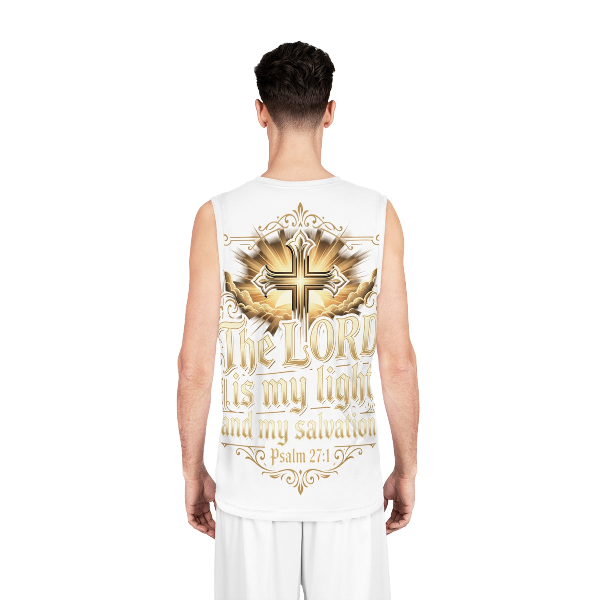 Religious Basketball Jersey — “The LORD is my light and my salvation” Psalm 27:1