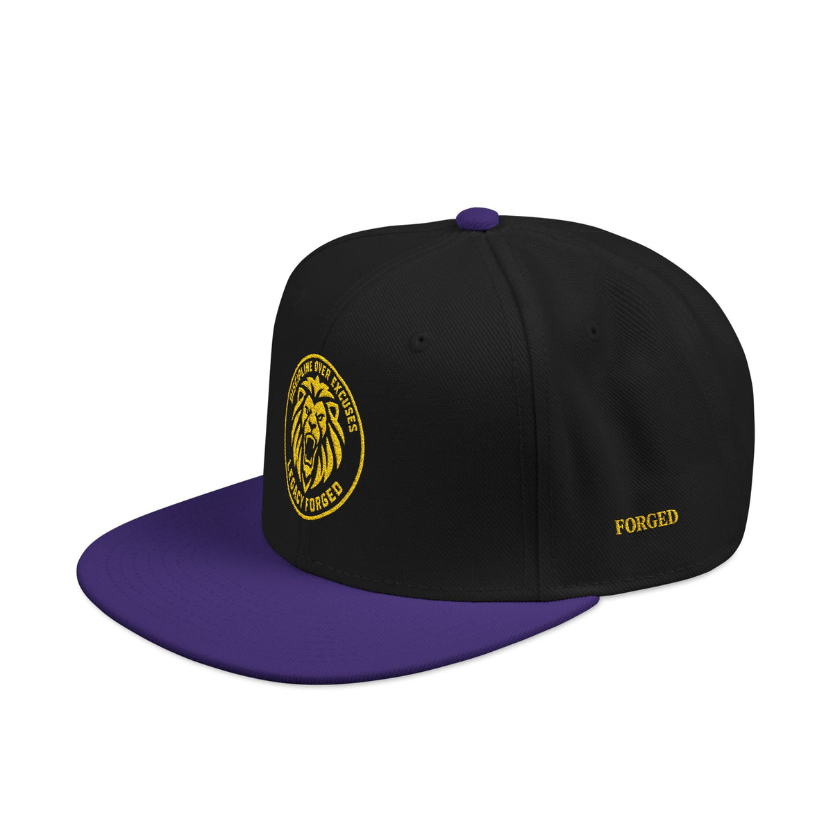 Embroidered Lion Crest Snapback Hat
