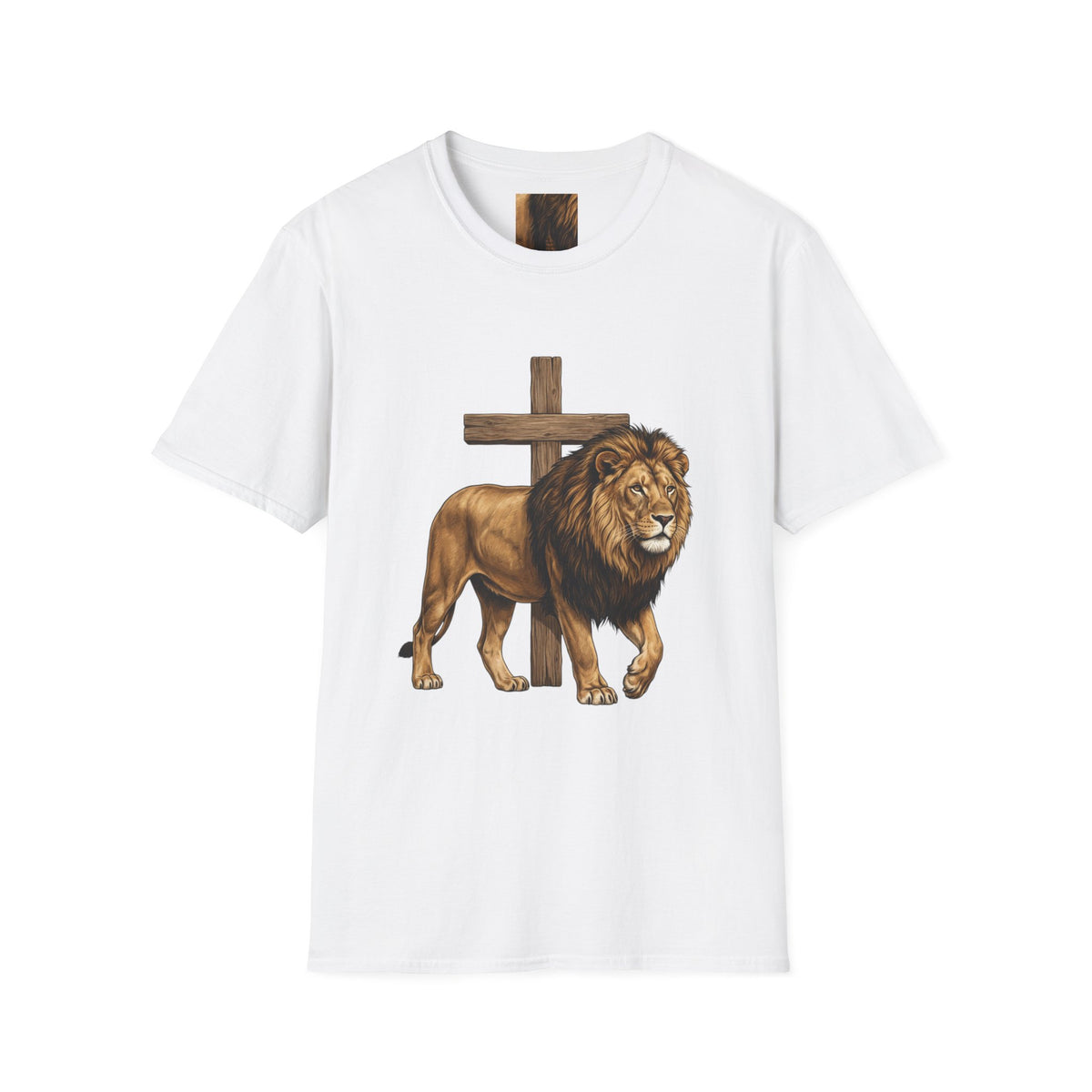 Lion and Cross T-Shirt — Christian Faith Graphic Tee