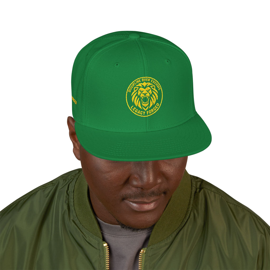 Embroidered Lion Crest Snapback Hat