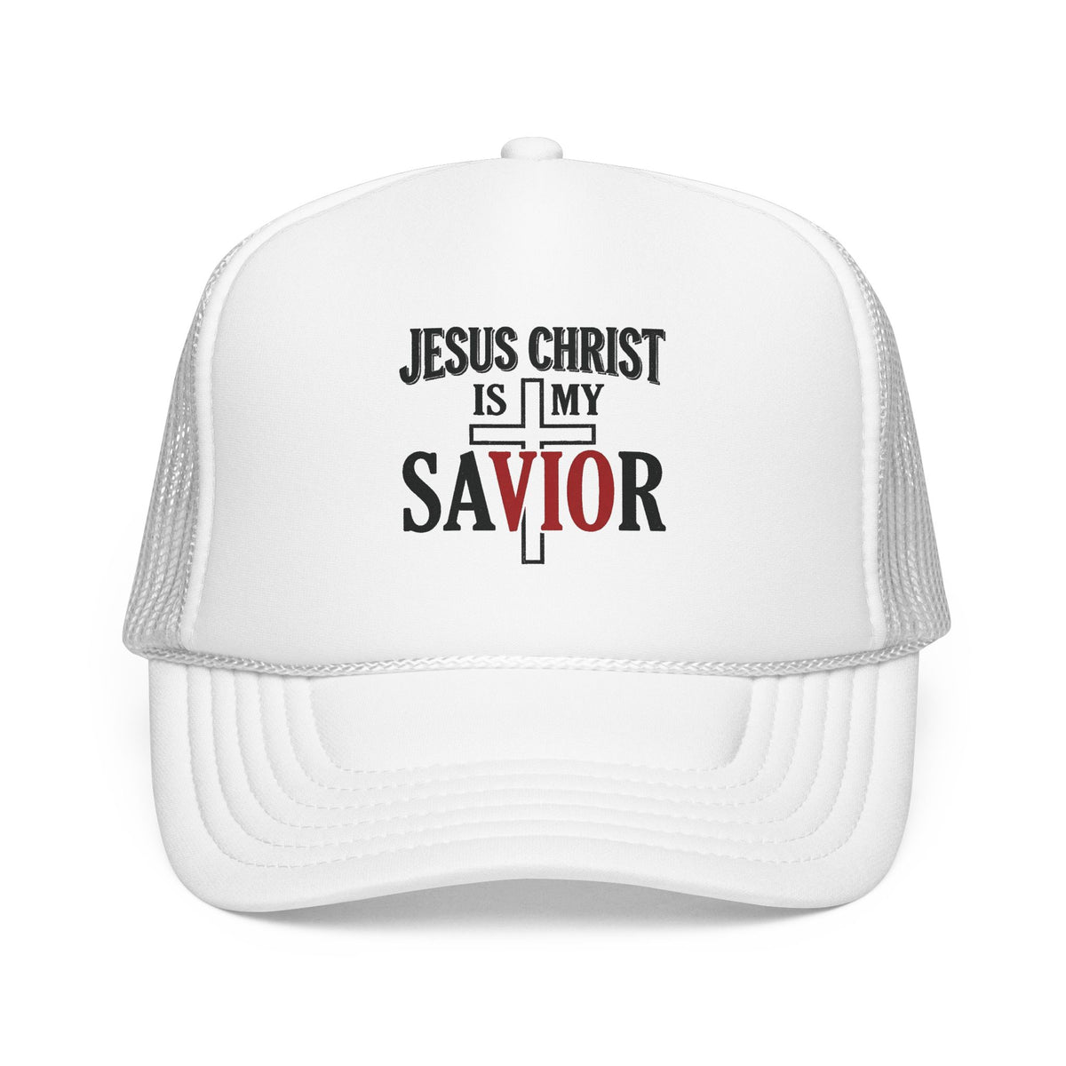 Legacy Forged Trucker Hat — "Jesus Christ Is My Savior" Embroidered Faith Cap