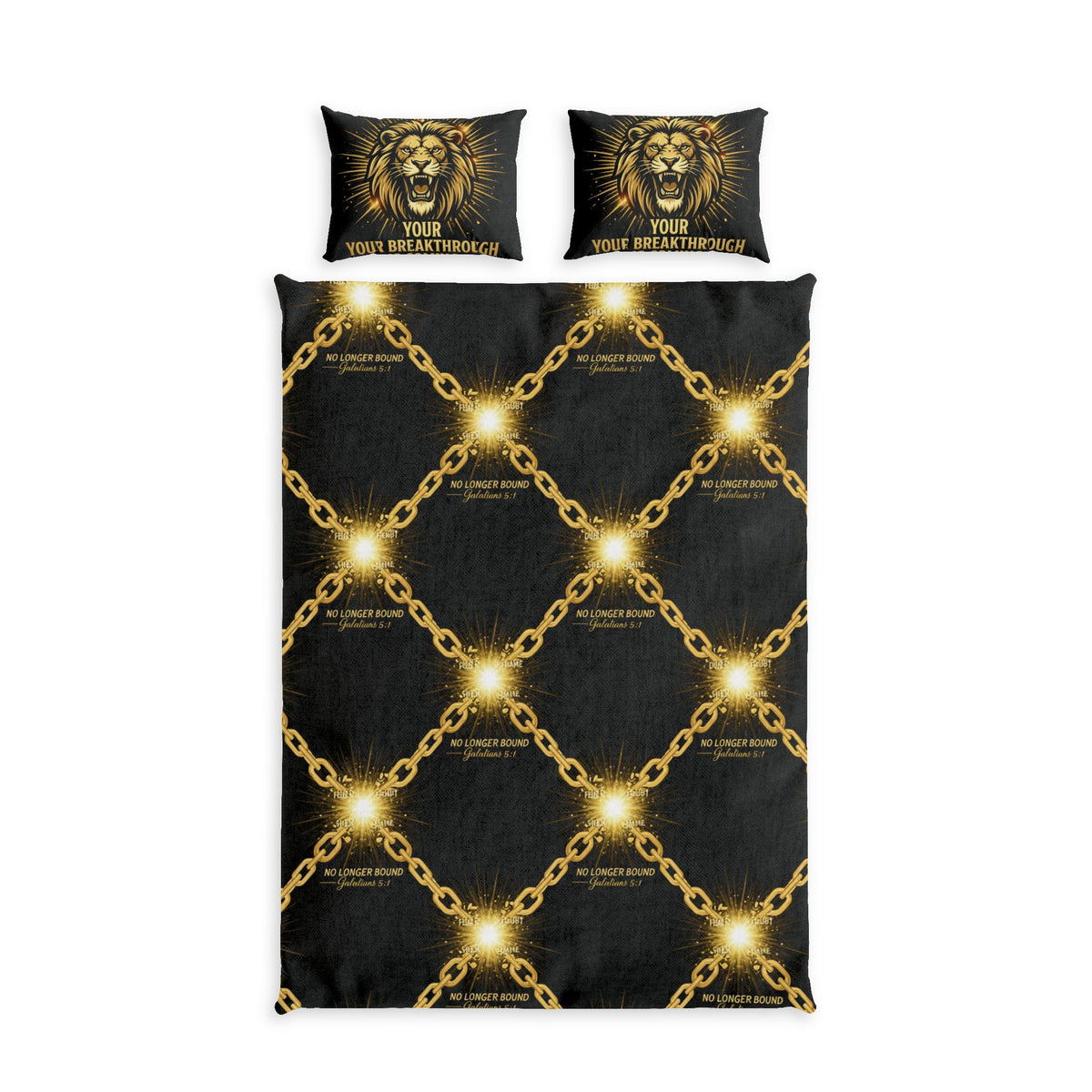 Lion & Gold Chain Cotton Duvet Set