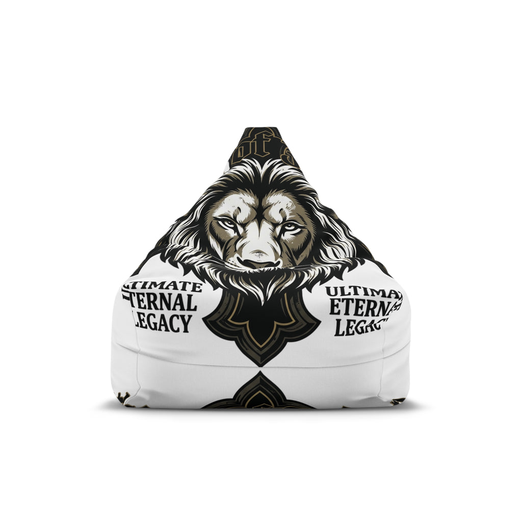 Lion Crest Bean Bag Cover — "Ultimate Eternal Legacy" Decorative Chair Slipcover