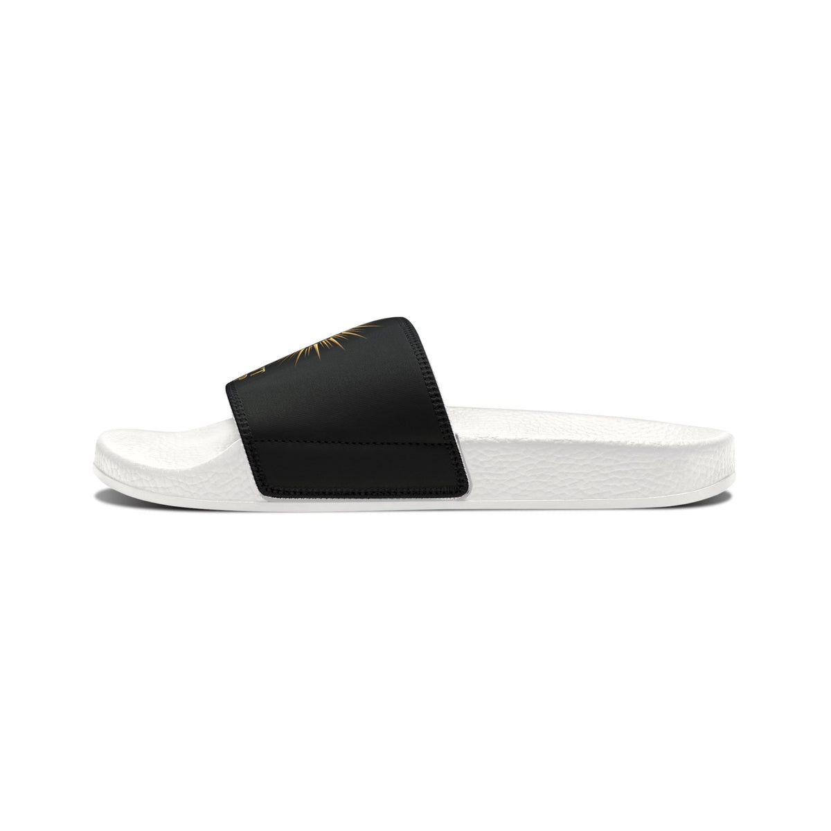Lion Graphic Slide Sandals — "Lions Don't Lose Sleep" Removable Strap Slides