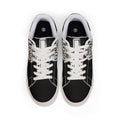 Men's Low-Top Leather Sneakers — "The Lord Is My Strength" Script Design