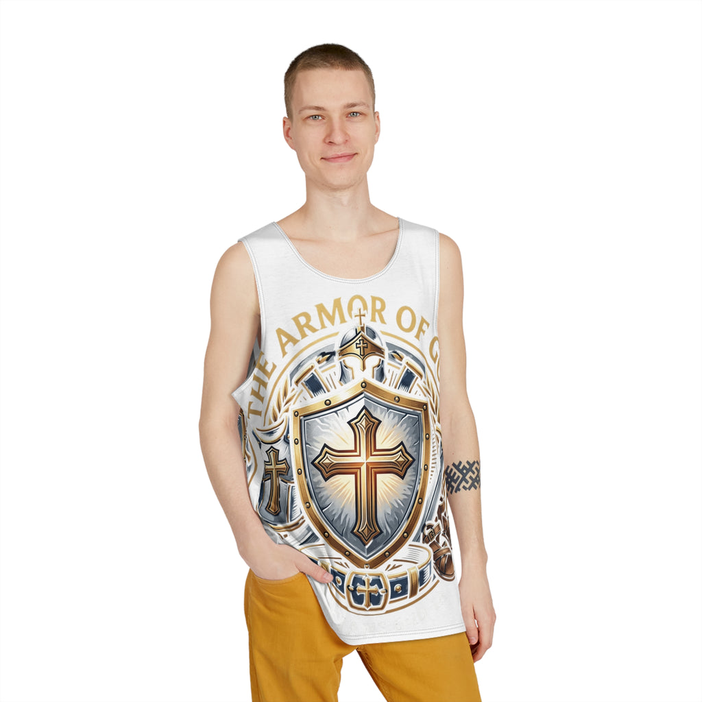 Men's Tank - 'The Armor of God' Christian Shield Graphic Tank Top