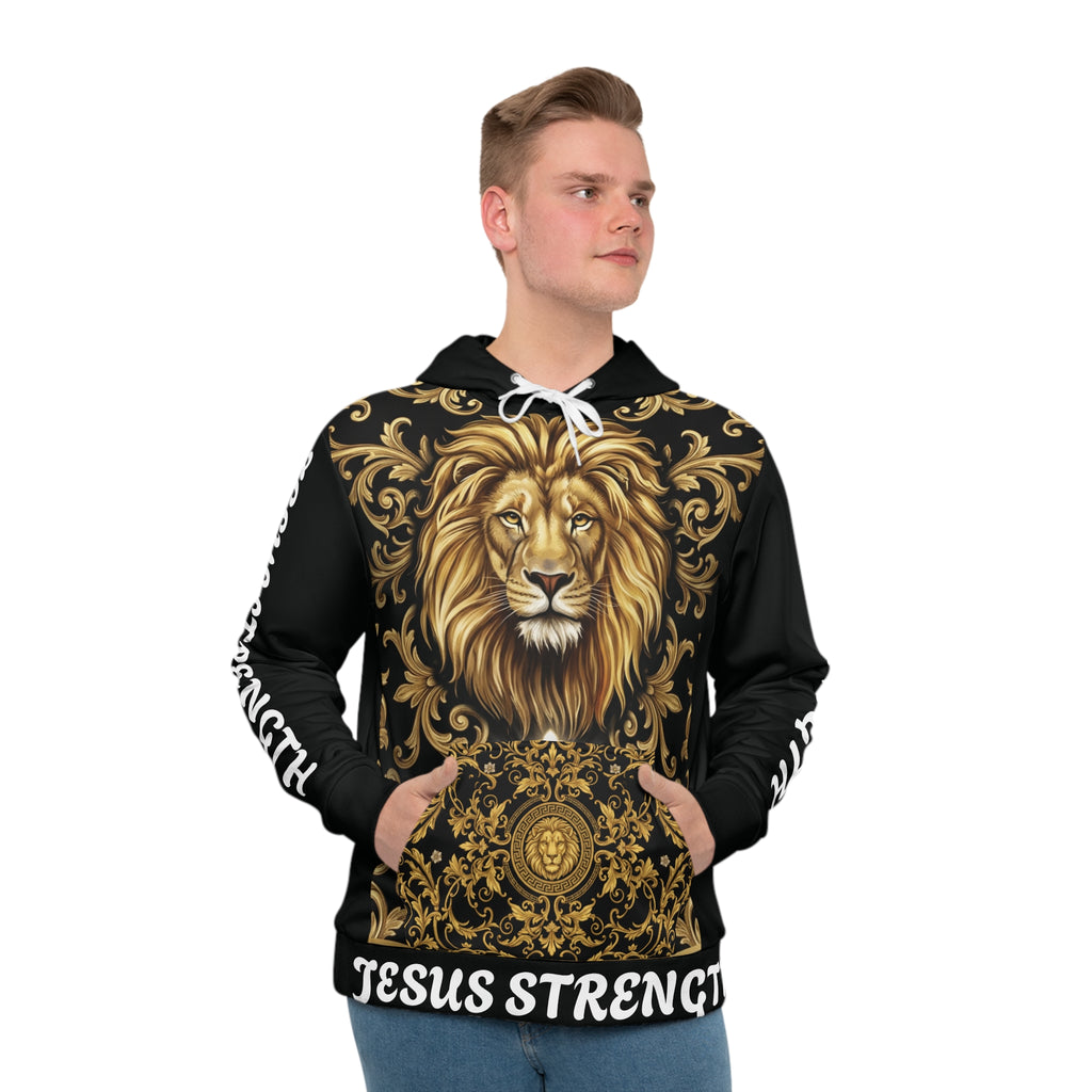 Christian Lion Hoodie — "Jesus Strength"