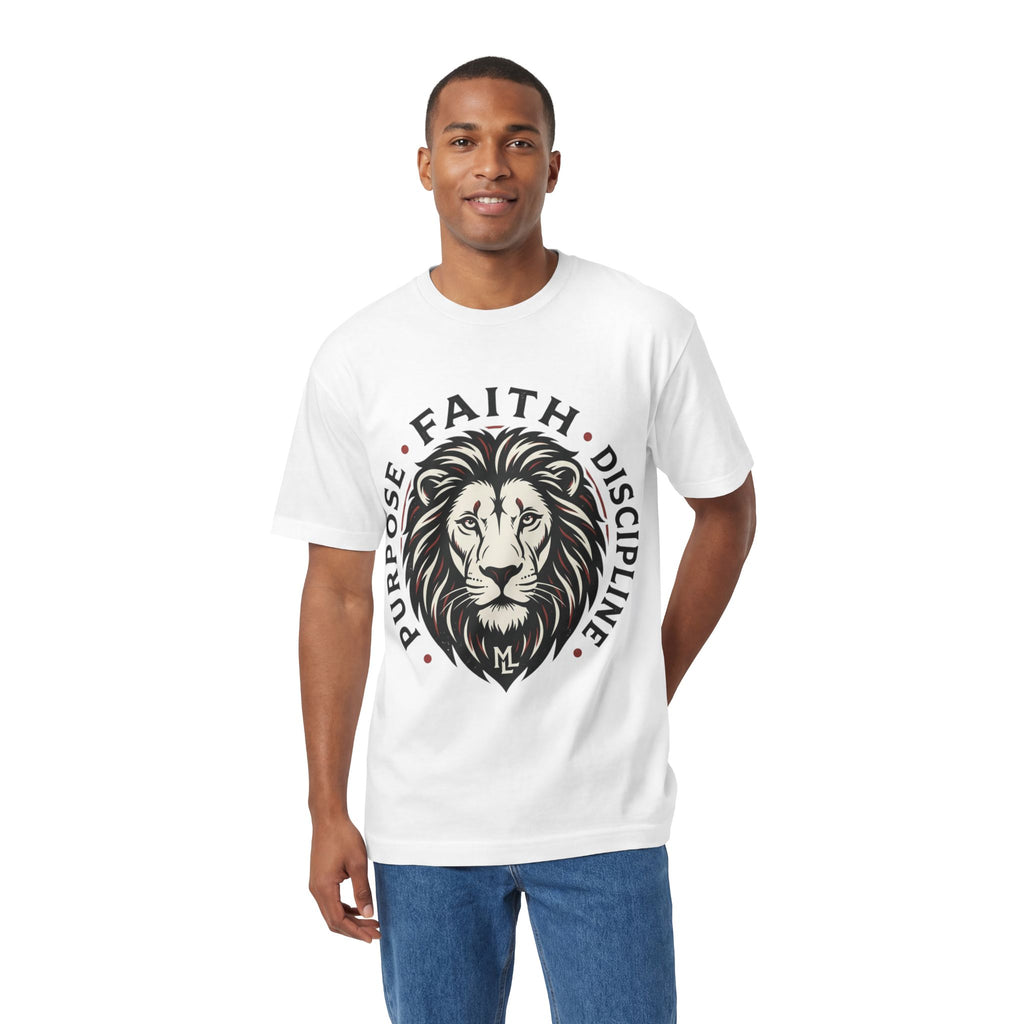 Faith Lion Tee — Purpose • Faith • Discipline Inspirational Graphic T-Shirt