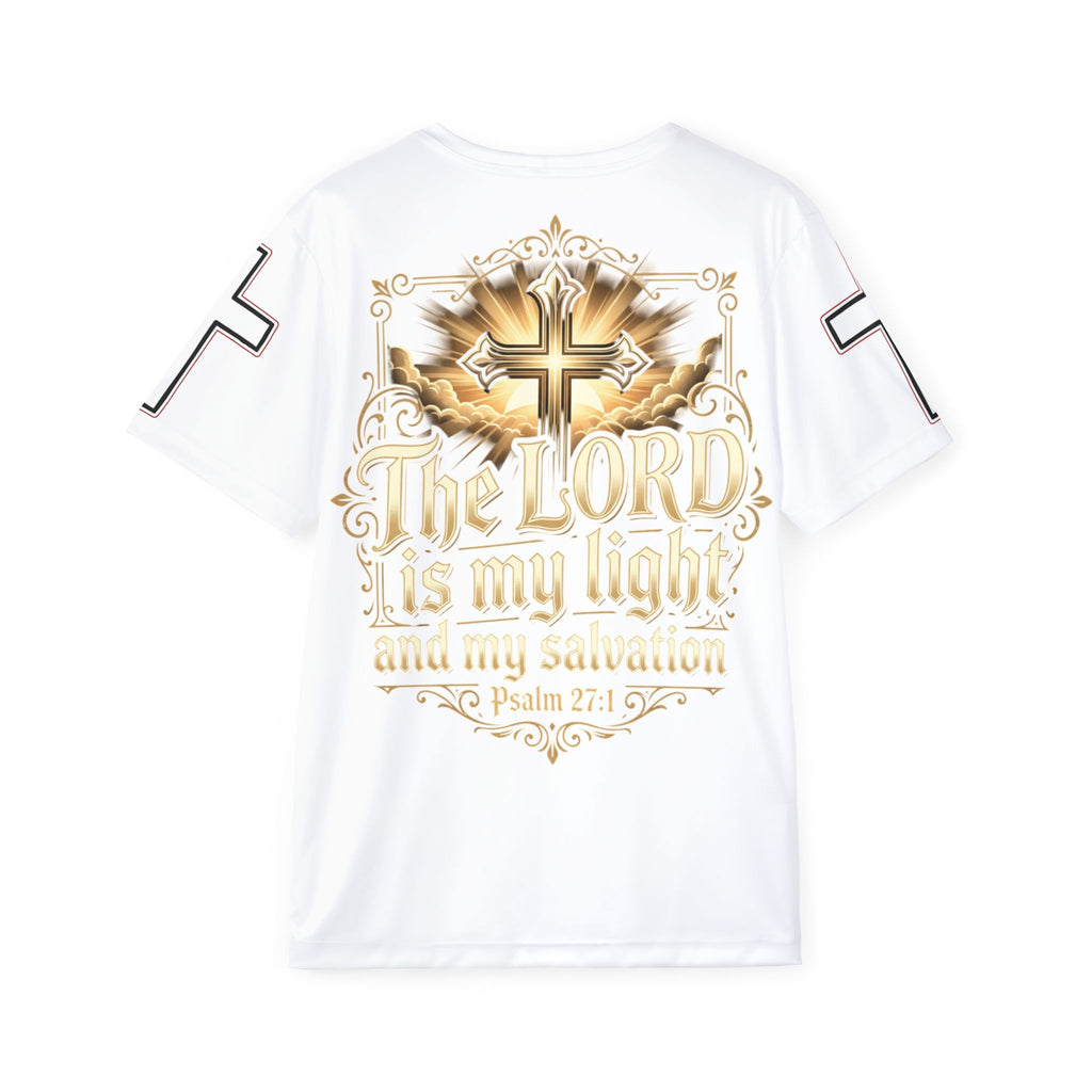 Men's Jersey — "The LORD is my light" Psalm 27:1 Christian Athletic Tee