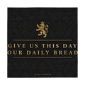 Give Us This Day Our Daily Bread Tablecloth — Elegant Black & Gold Religious Dining Table Cover LegacyForged™