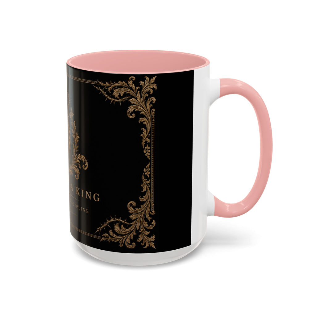 Train Like a King Coffee Mug — Lion Crown Motivational Black Tea Mug (11/15oz)