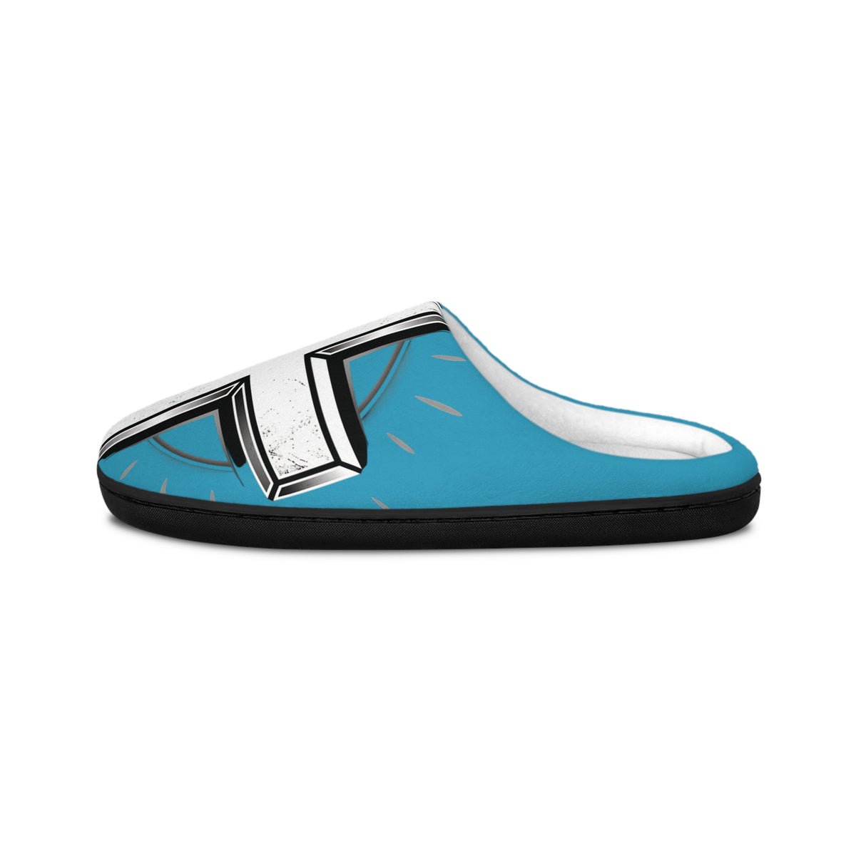 Cross Design Women's Indoor Slippers — Cozy Blue Church Cross Slip-Ons