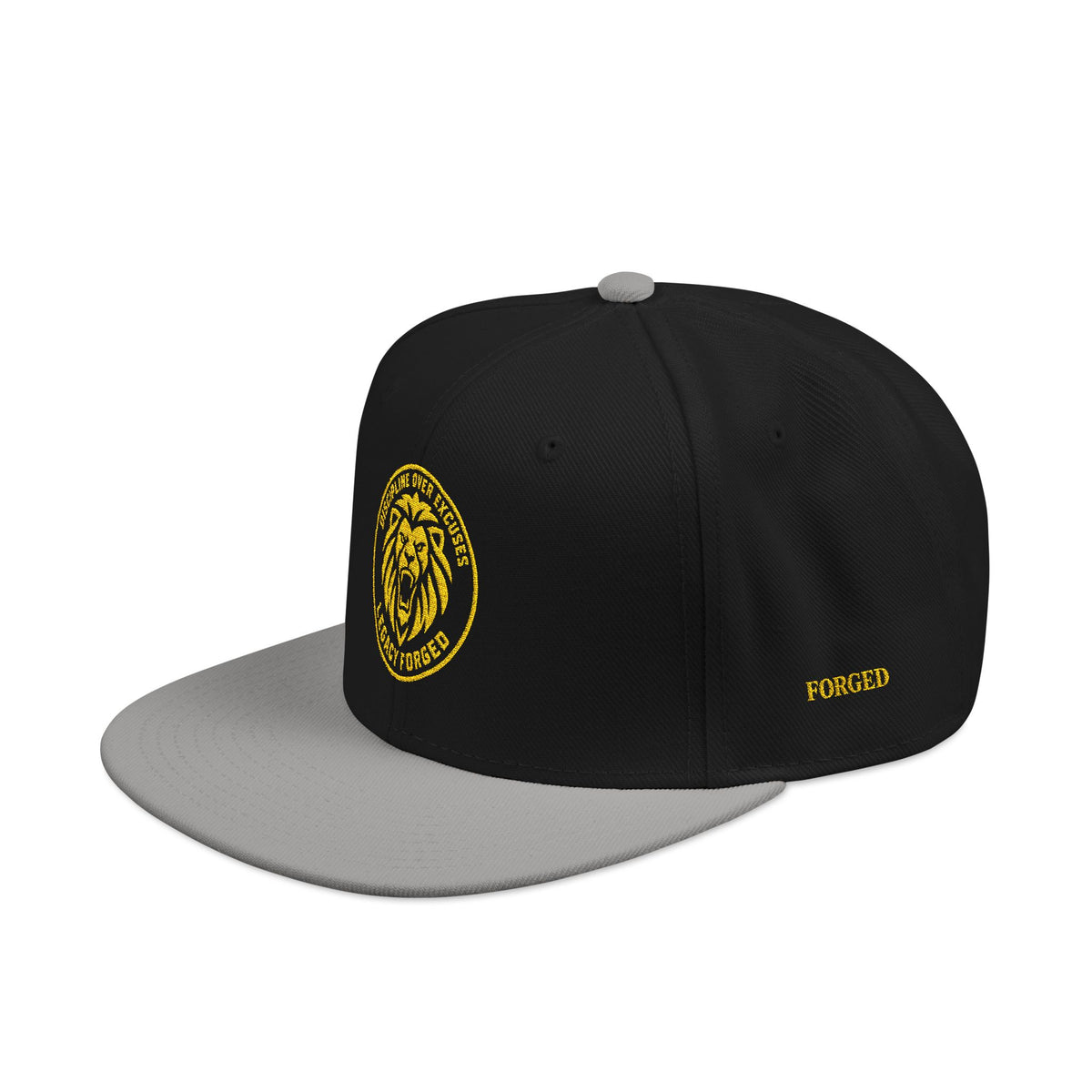 Embroidered Lion Crest Snapback Hat