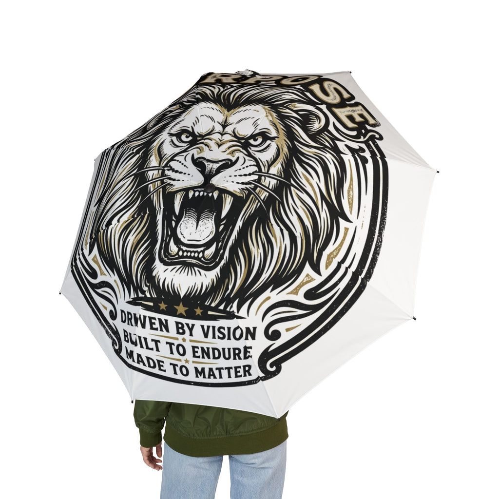 Lion Roar Semi-Automatic Foldable Umbrella – 'Driven by Vision, Built to Endure' LegacyForged™
