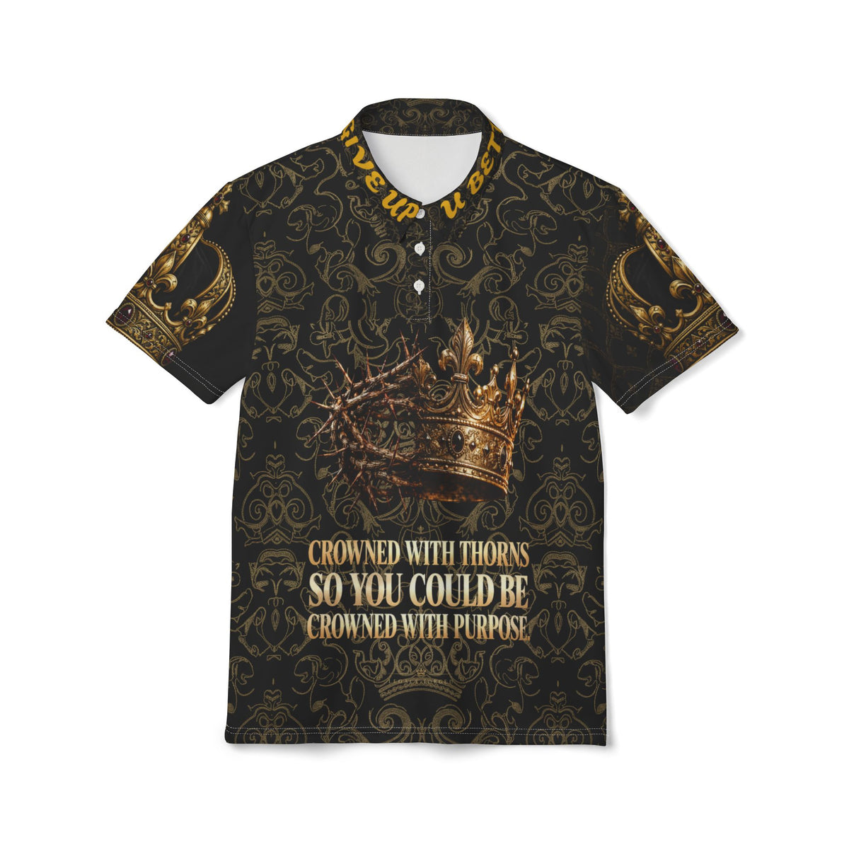 Polo Shirt — 'Crowned with Thorns, Crowned with Purpose' Graphic Polo