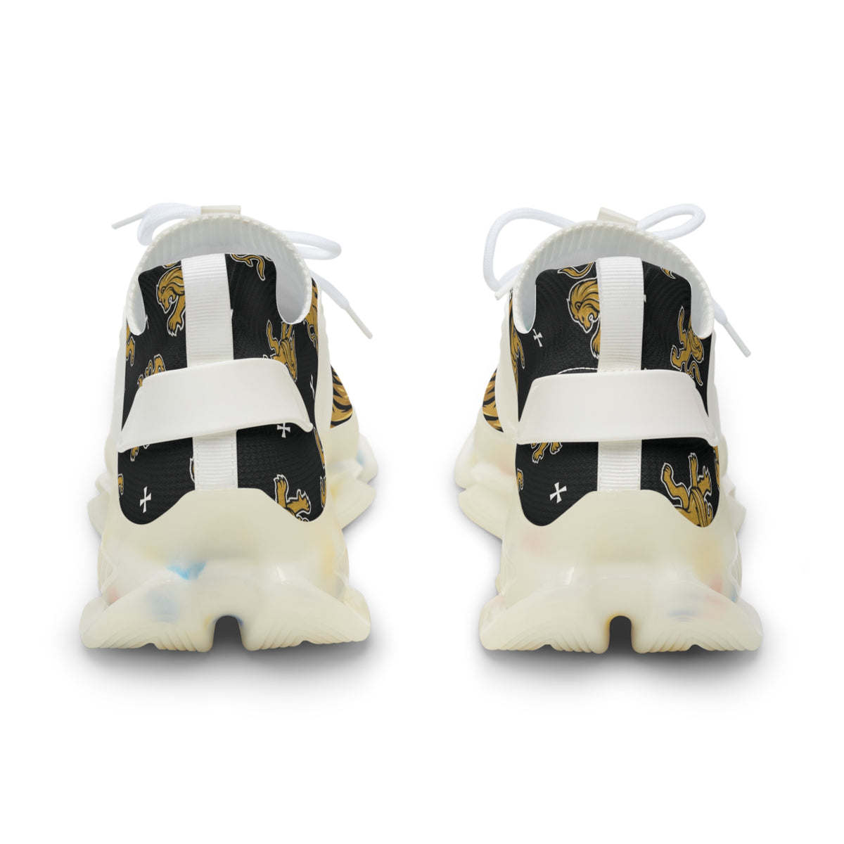 Lion Graphic Mesh Sneakers — Men's Bold Athletic Shoes